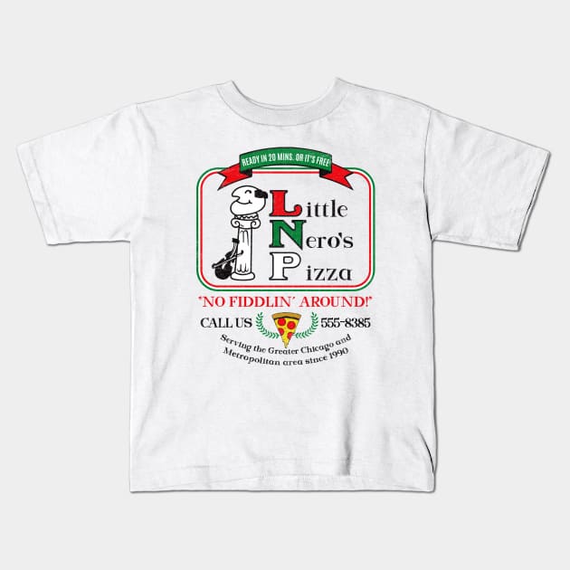 Little Nero's Pizza Kids T-Shirt by Alema Art